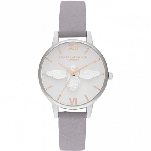 Olivia Burton Lila Kunstleder Uhr