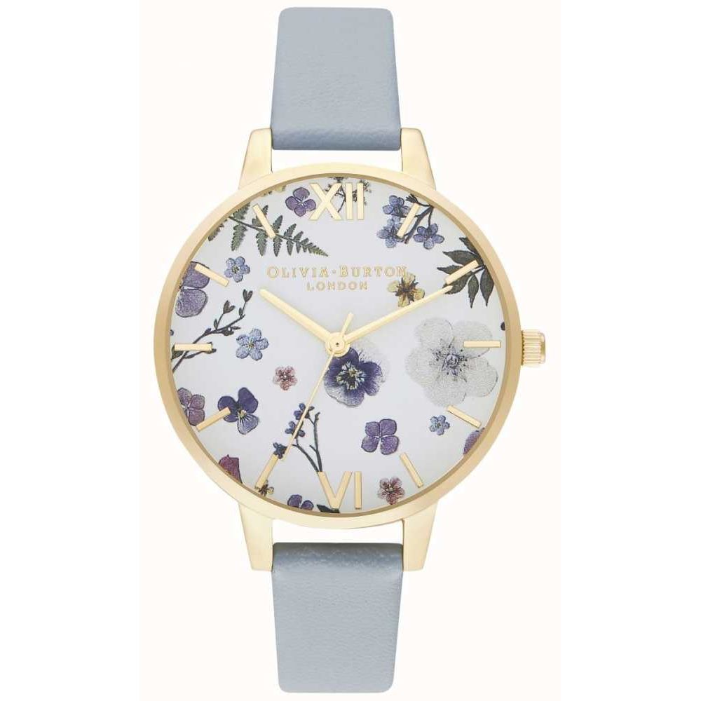 Olivia Burton Blaue Kunstlederuhr