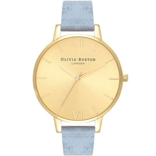 Olivia Burton Blaue Kunstlederuhr