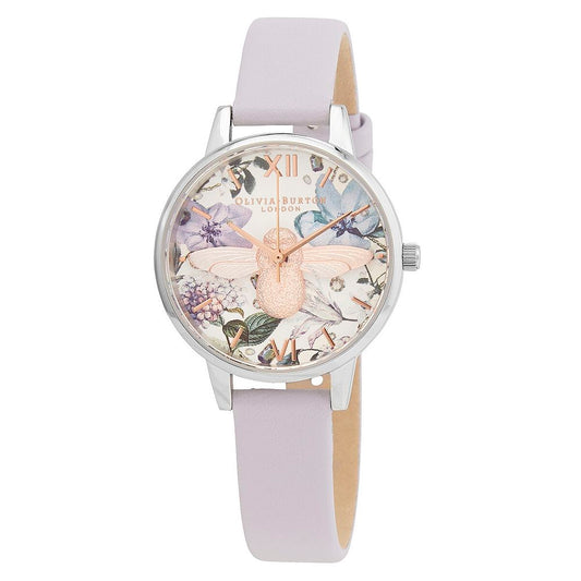 Olivia Burton Lila Kunstleder Uhr