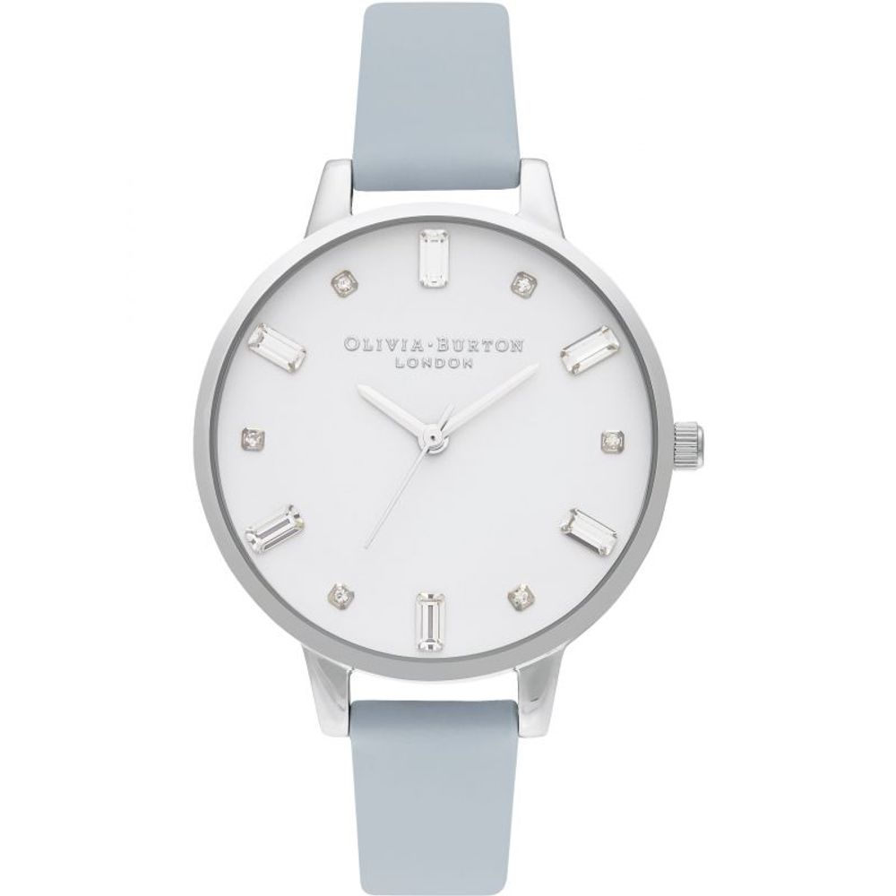 Olivia Burton Blaue Kunstlederuhr