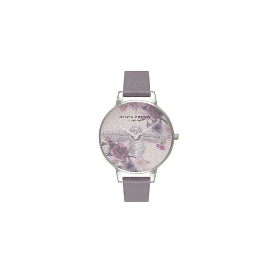 Olivia Burton Graue Kunstlederuhr