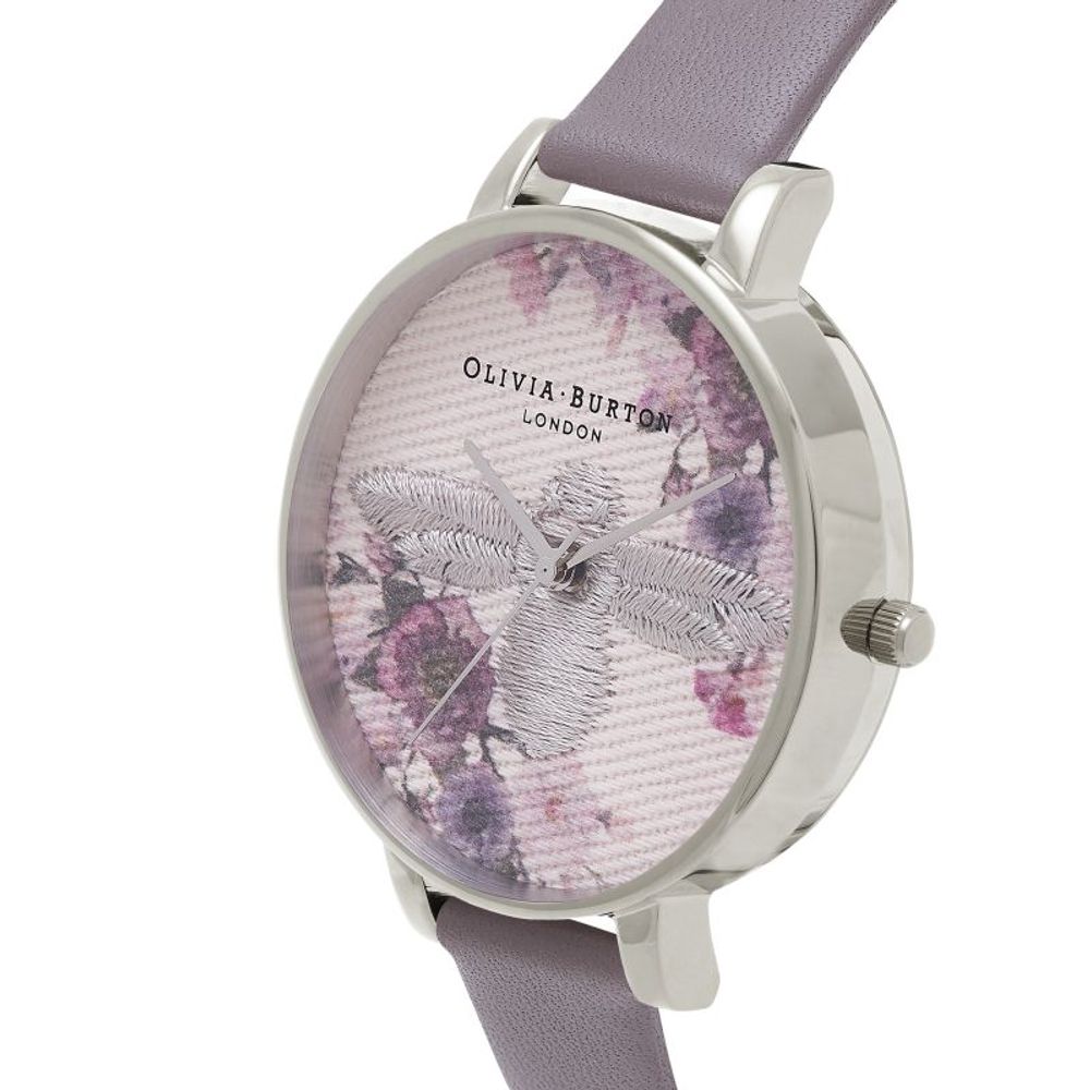 Olivia Burton Graue Kunstlederuhr