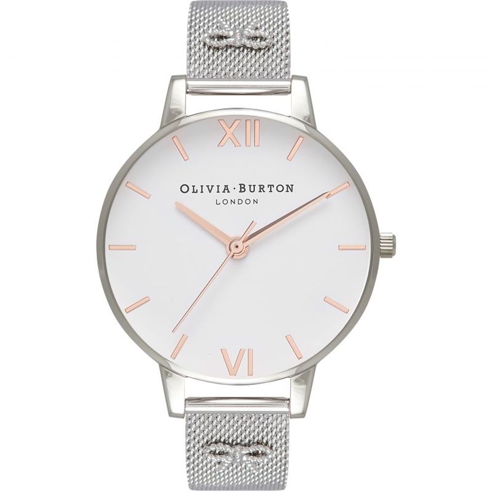 Olivia Burton Silberne Stahluhr