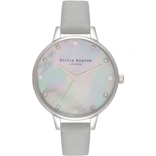 Olivia Burton Graue Kunstlederuhr