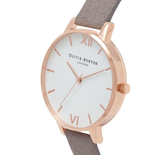 Olivia Burton Graue Kunstlederuhr