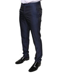 Bild in Galerie-Betrachter laden, Dolce & Gabbana Blue Polyester Formal Tuxedo Pants
