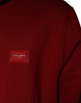 Bild in Galerie-Betrachter laden, Dolce & Gabbana Red Logo Plaque Hooded Sweatshirt Sweater
