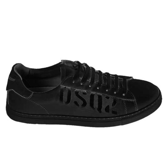 Dsquared² Schwarzes Leder Di Kalbsleder Sneaker