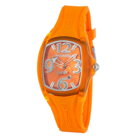 Chronotech Orangefarbene Gummiuhr