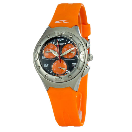 Chronotech Orangefarbene Gummiuhr