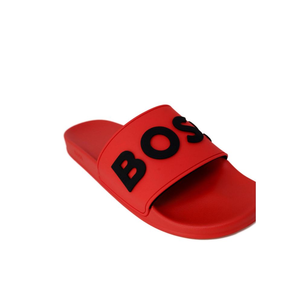 Hugo Boss Rote Polyethylen-Sandale