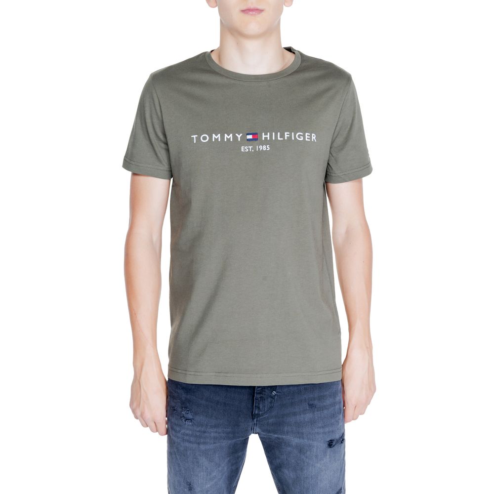 Tommy Hilfiger T-Shirt aus grüner Baumwolle