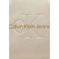 Resmi galeri görüntüleyiciye yükleyin, Calvin Klein Jeans Beige Kunstleder Handtasche
