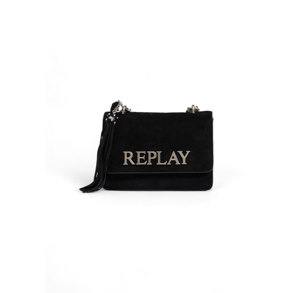 Replay Schwarze Polyester Handtasche