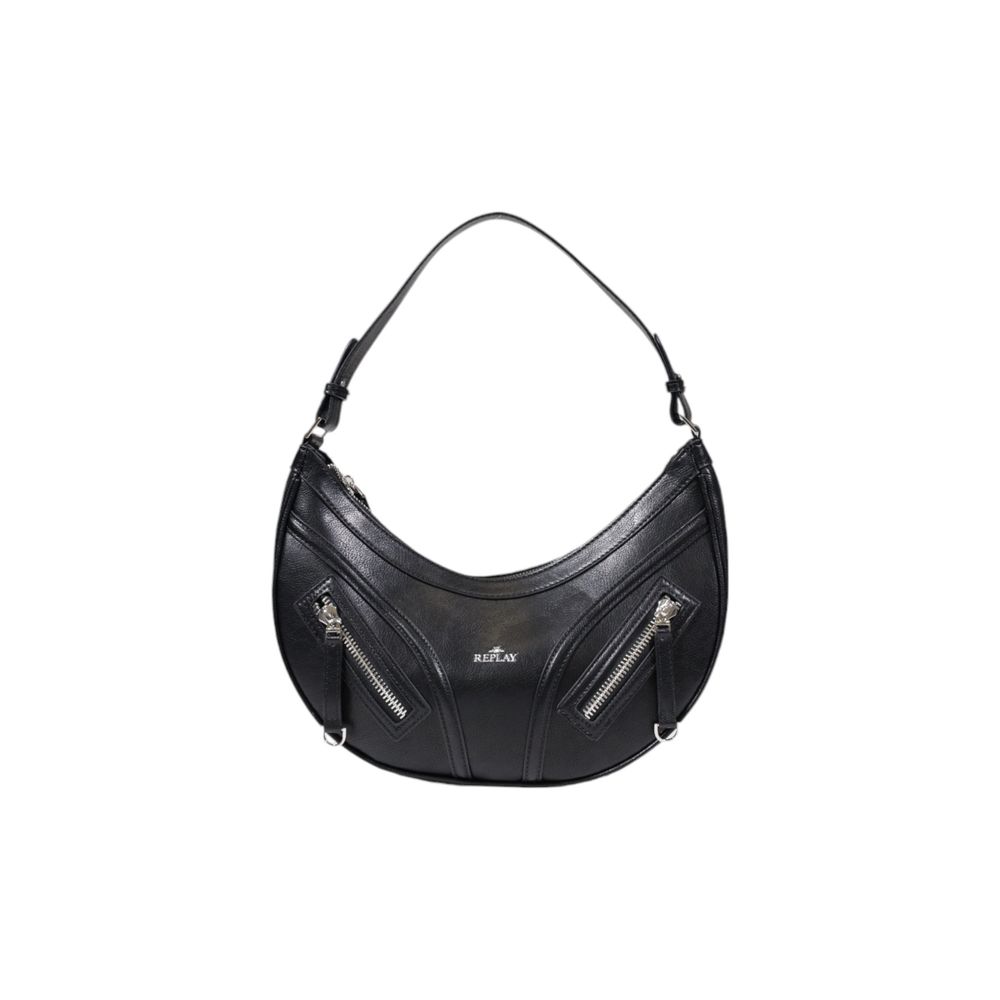 Replay Schwarze Polyester Handtasche