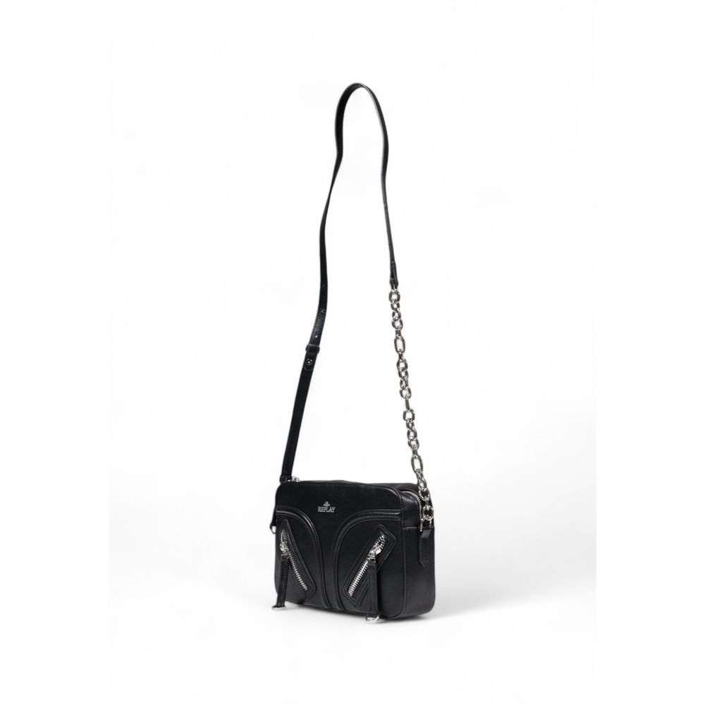 Replay Schwarze Polyester Handtasche