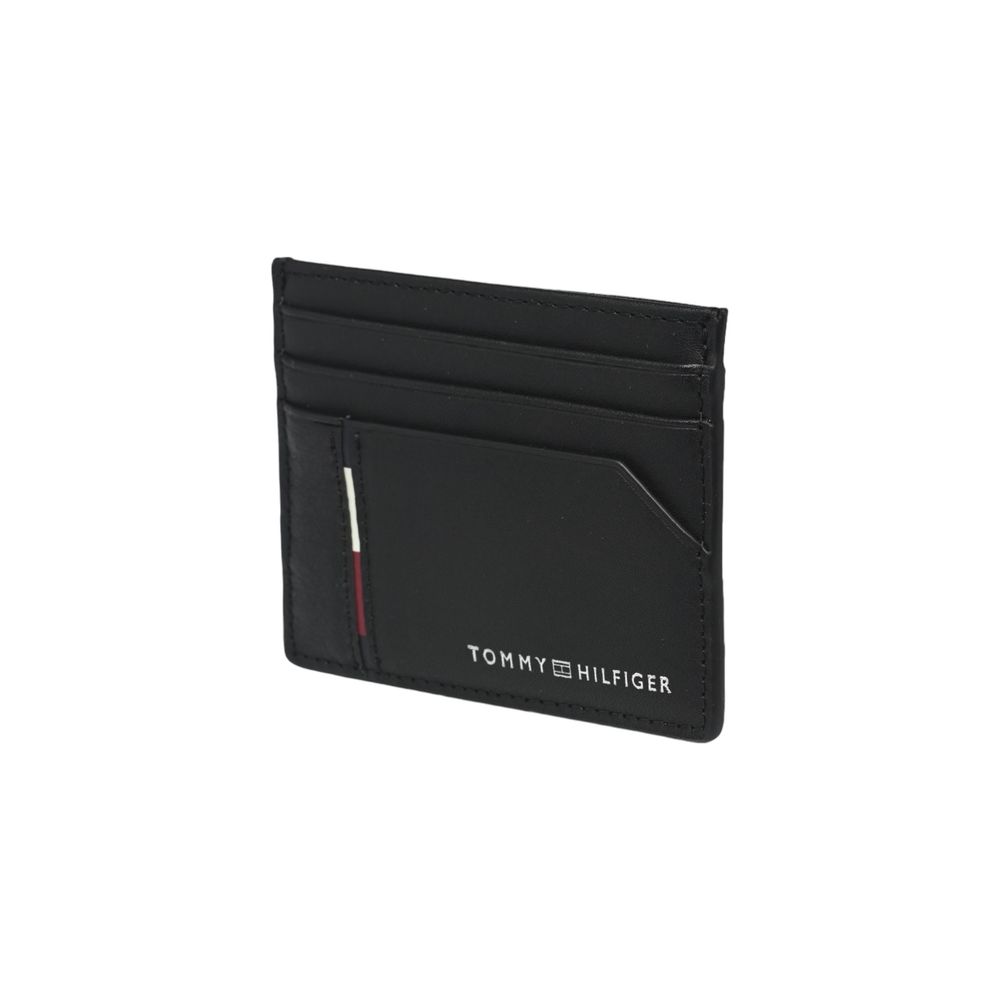 Tommy Hilfiger Schwarzes Leder Portemonnaie