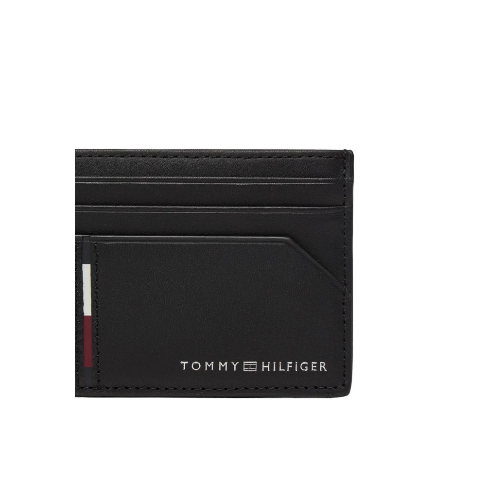 Tommy Hilfiger Schwarzes Leder Portemonnaie