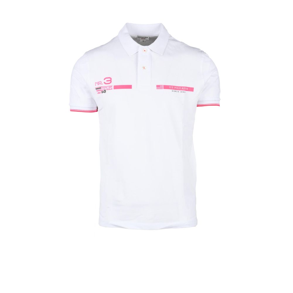 U.S. POLO ASSN. Weißes Baumwoll-Poloshirt