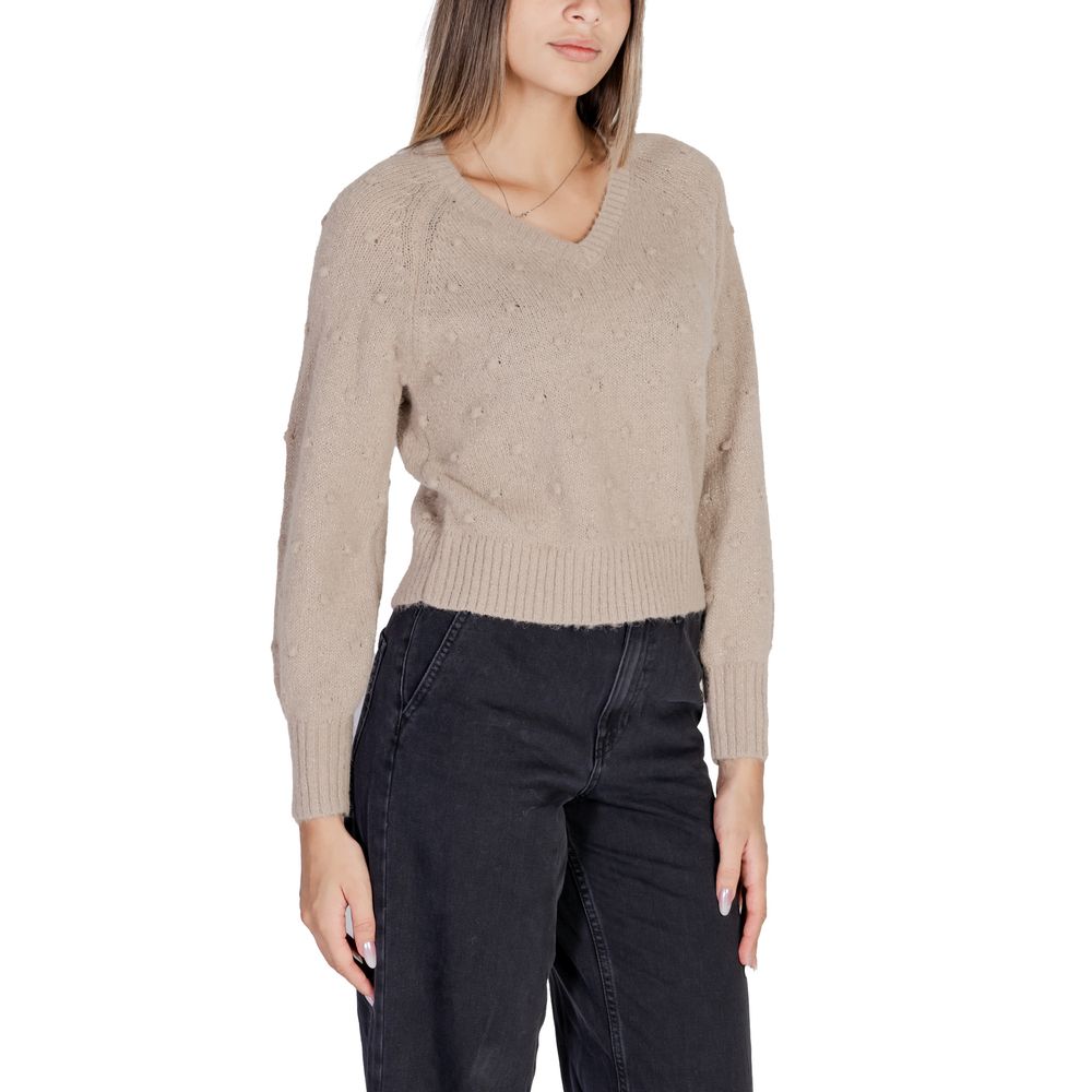 Vila Clothes Goldfarbener Polyester-Pullover