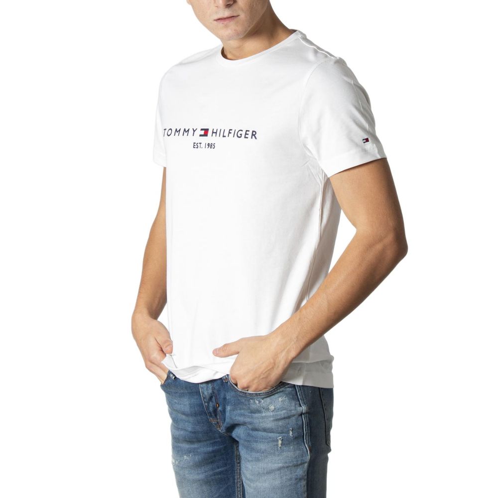 Tommy Hilfiger T-Shirt aus cremefarbener Baumwolle