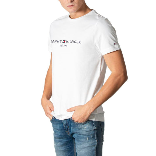 Tommy Hilfiger T-Shirt aus cremefarbener Baumwolle