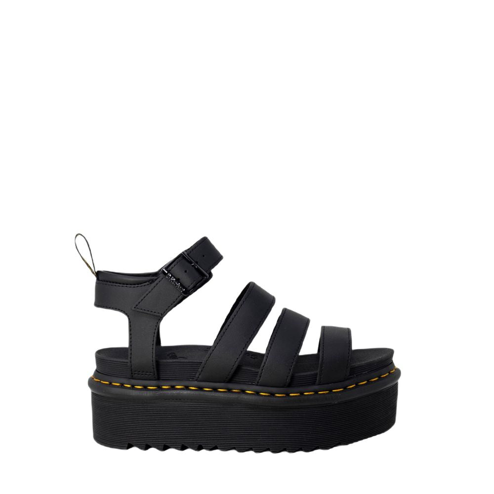 Dr. Martens Flacher Schuh aus schwarzem Leder