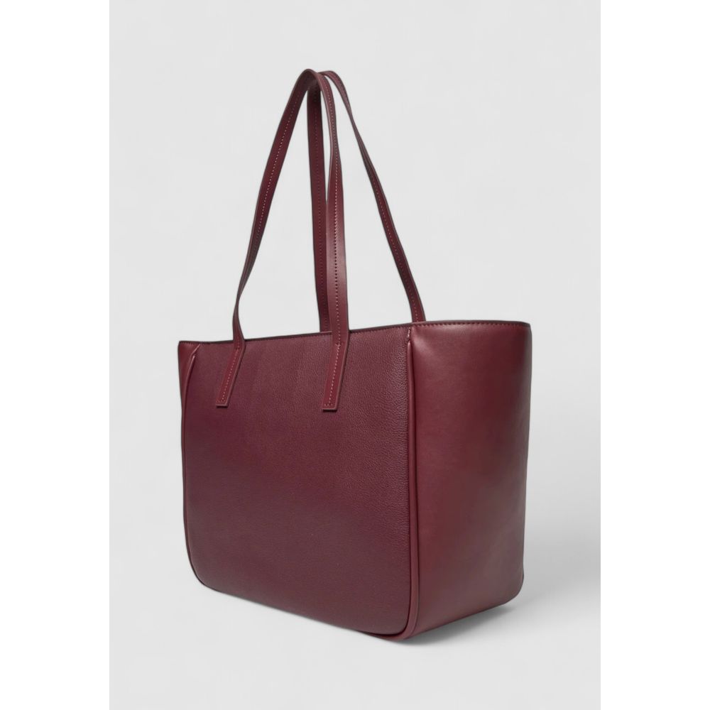 Calvin Klein Bordeauxfarbene Polyethylen-Handtasche