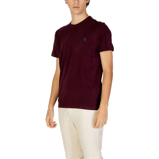 U.S. POLO ASSN. Bordeauxfarbenes T-Shirt aus Baumwolle