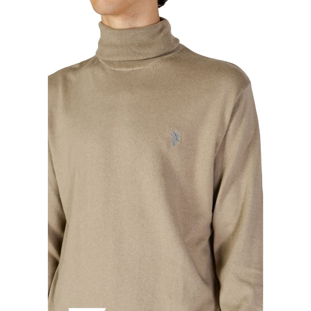 U.S. POLO ASSN. Beigefarbener Baumwollpullover