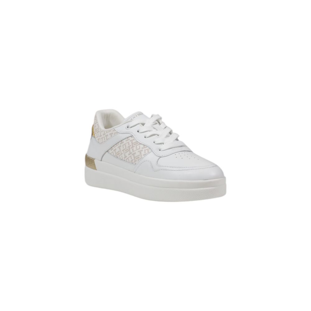 Tommy Hilfiger Cremefarbene Leder-Sneaker