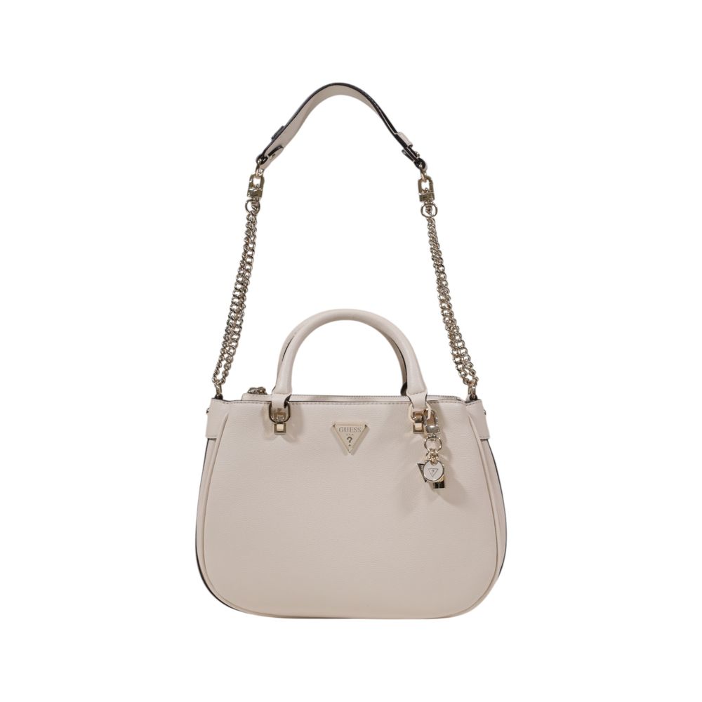 Guess Cremefarbene Polyethylen-Handtasche