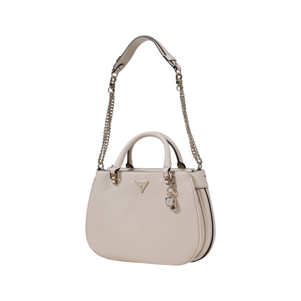 Guess Cremefarbene Polyethylen-Handtasche