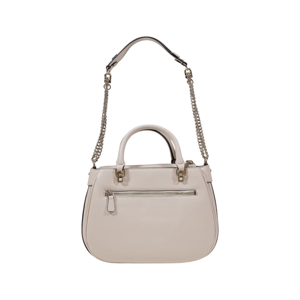 Guess Cremefarbene Polyethylen-Handtasche