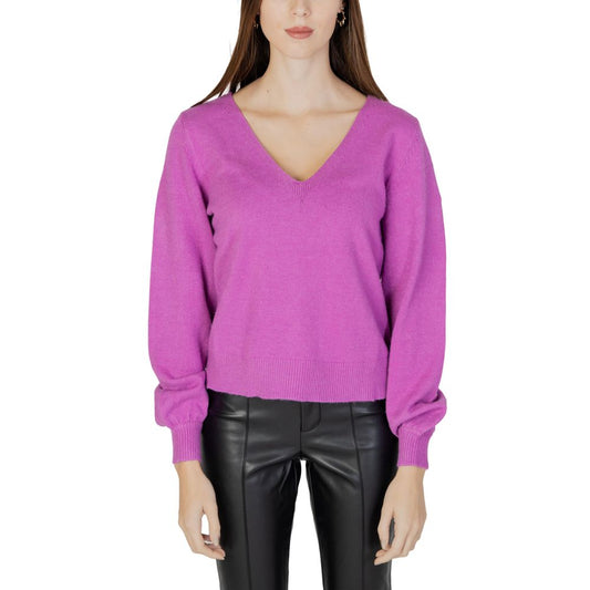 Vila Clothes Rosa Viskose-Pullover