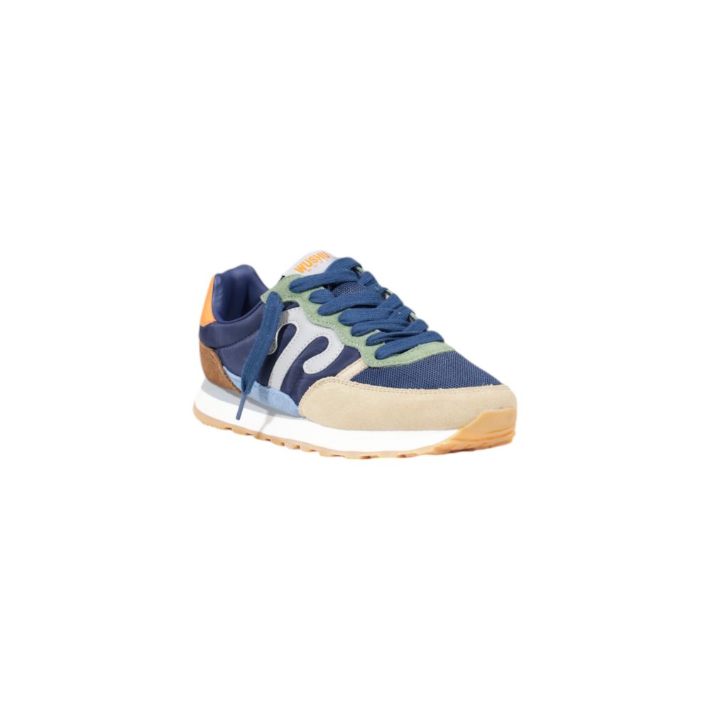 Wushu Sneaker aus blauem Wildleder