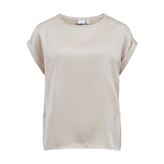 Vila Clothes Gold Baumwolle Tops & T-Shirt