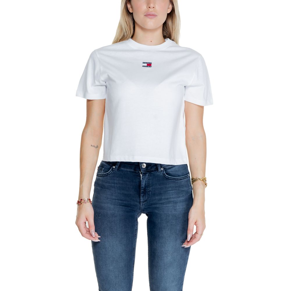 Tommy Hilfiger Jeans Weiße Oberteile & T-Shirts aus recycelter Baumwolle