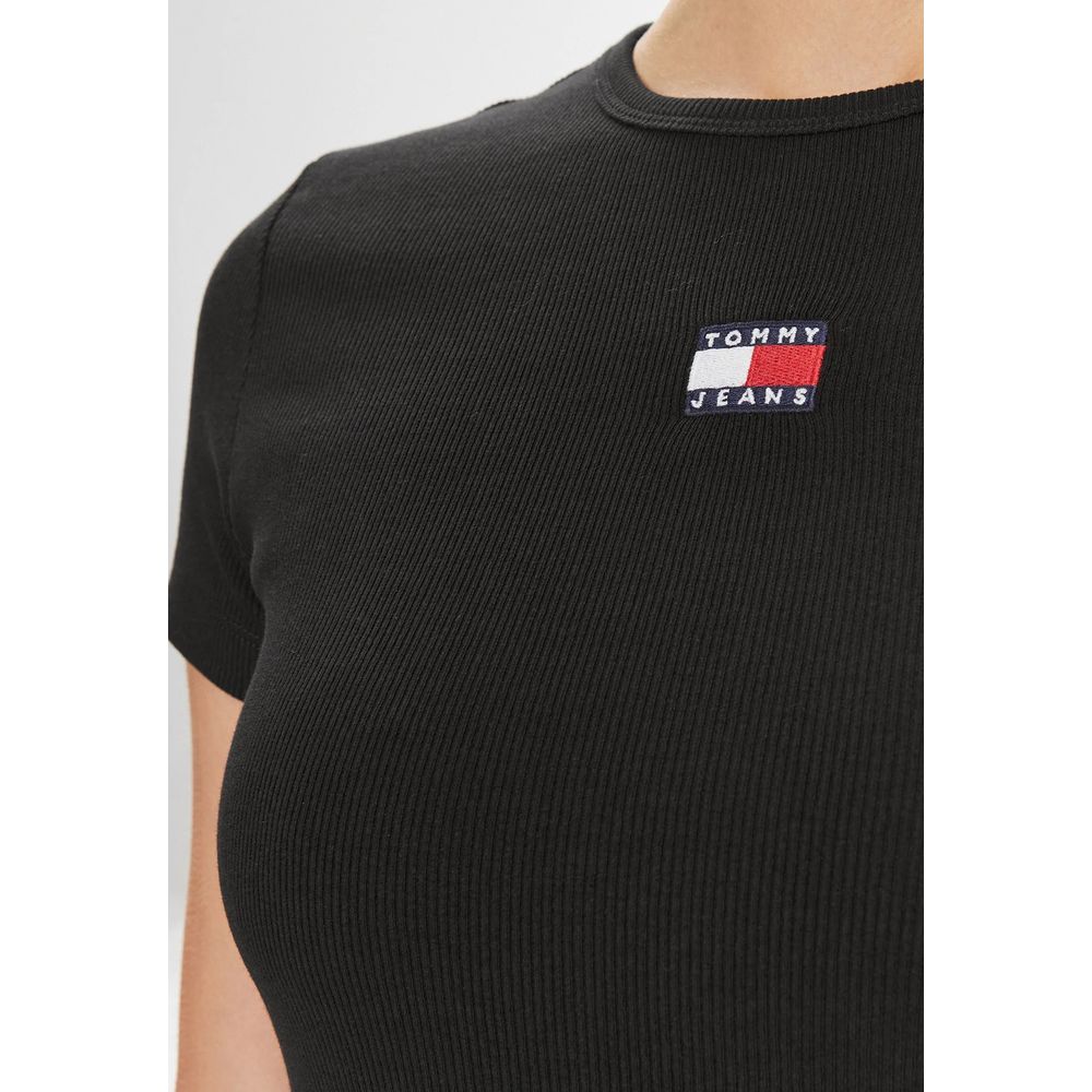 Tommy Hilfiger Jeans Schwarze Baumwolle Tops & T-Shirt