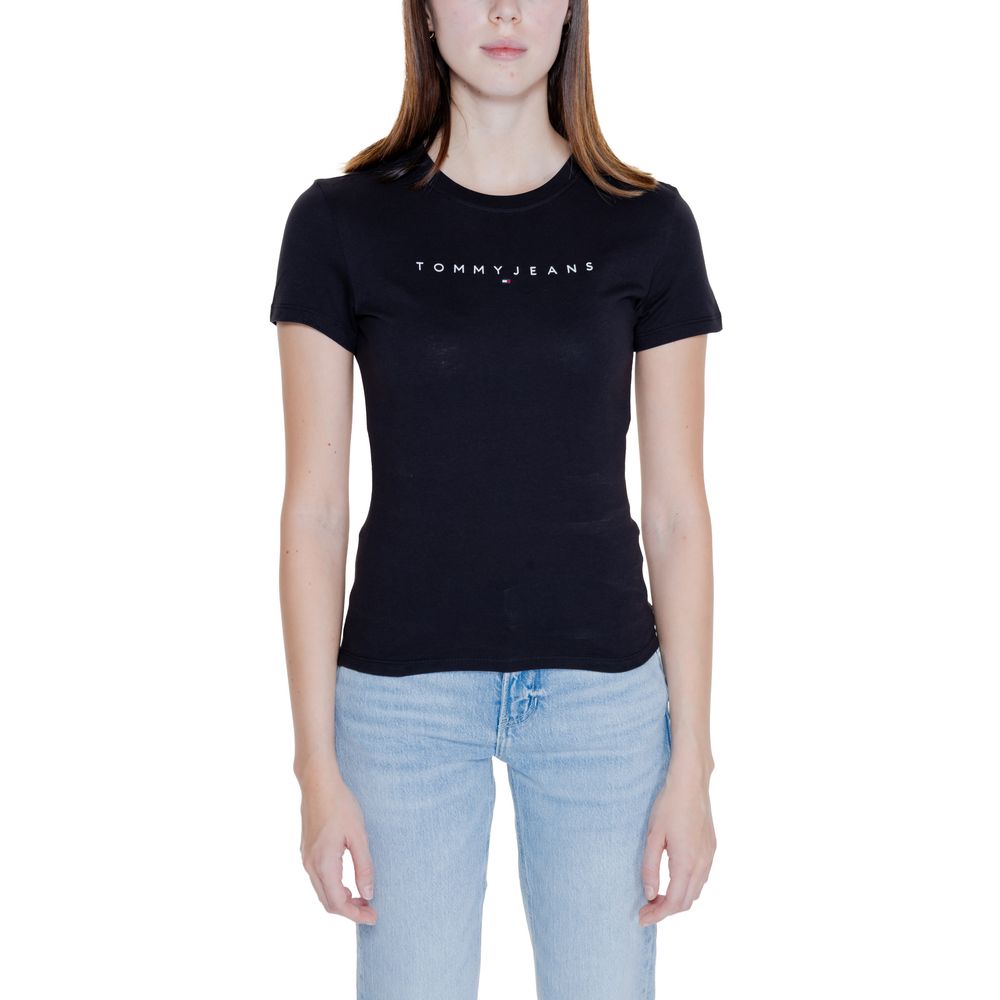 Tommy Hilfiger Jeans Schwarze Baumwolle Tops & T-Shirt