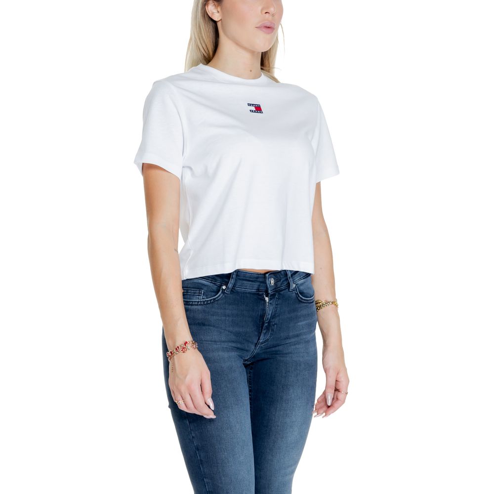 Tommy Hilfiger Jeans Weiße Oberteile & T-Shirts aus recycelter Baumwolle