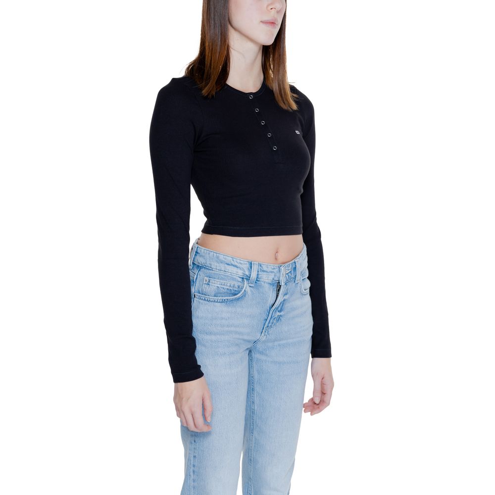 Tommy Hilfiger Jeans Schwarze Baumwolle Tops & T-Shirt