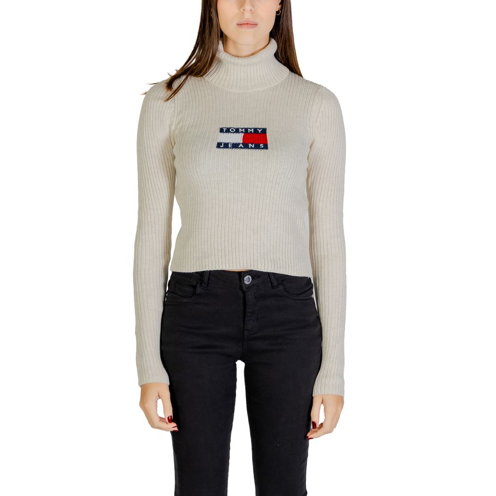 Tommy Hilfiger Jeans Beigefarbener Pullover aus recyceltem Polyester