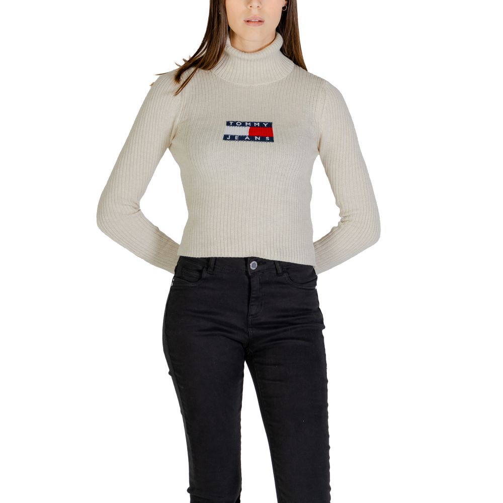 Tommy Hilfiger Jeans Beigefarbener Pullover aus recyceltem Polyester