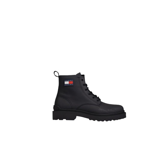 Tommy Hilfiger Jeans Schwarzer Lederstiefel