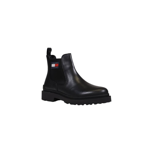 Tommy Hilfiger Jeans Schwarzer Lederstiefel