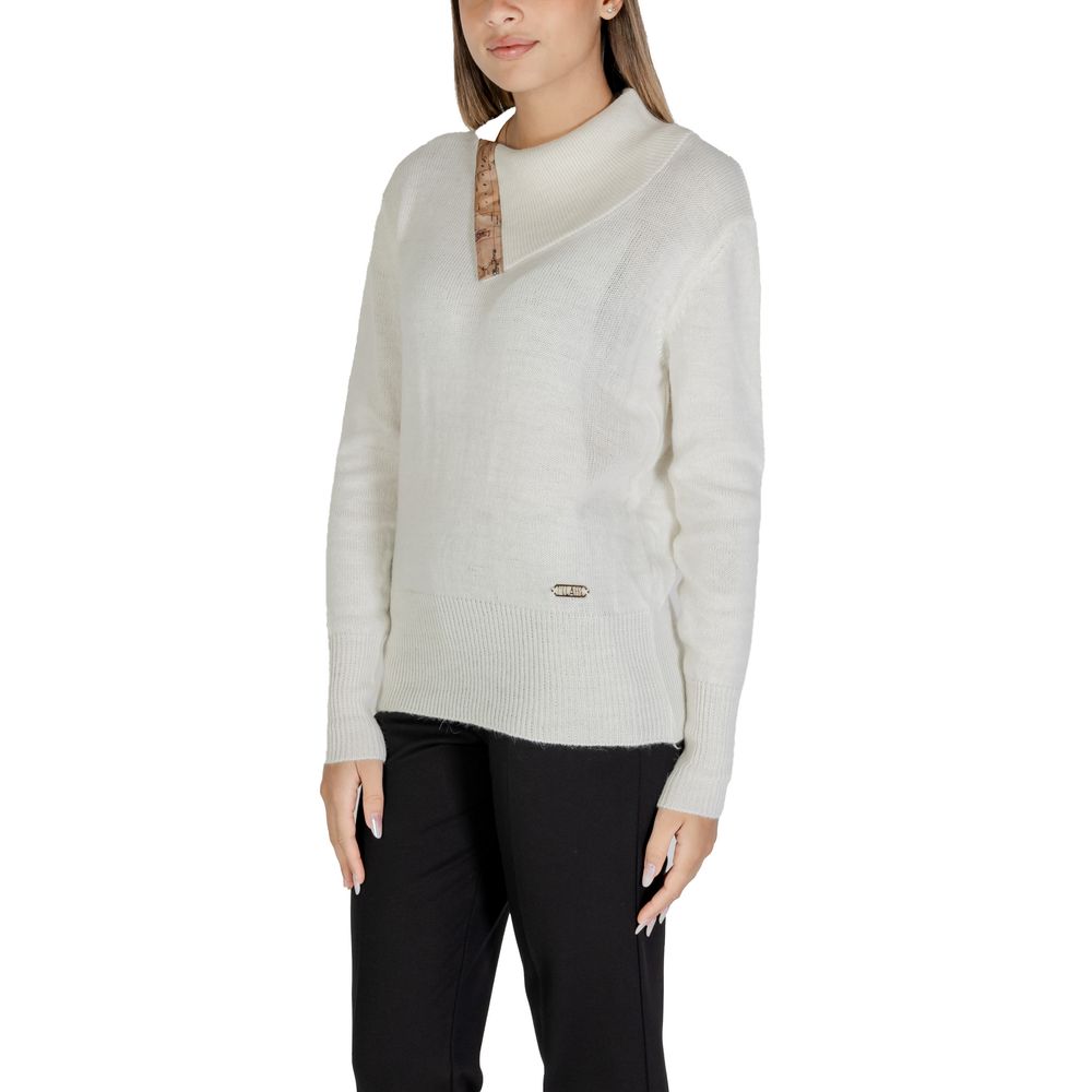 Alviero Martini Prima Classe Weißer Viskose-Pullover