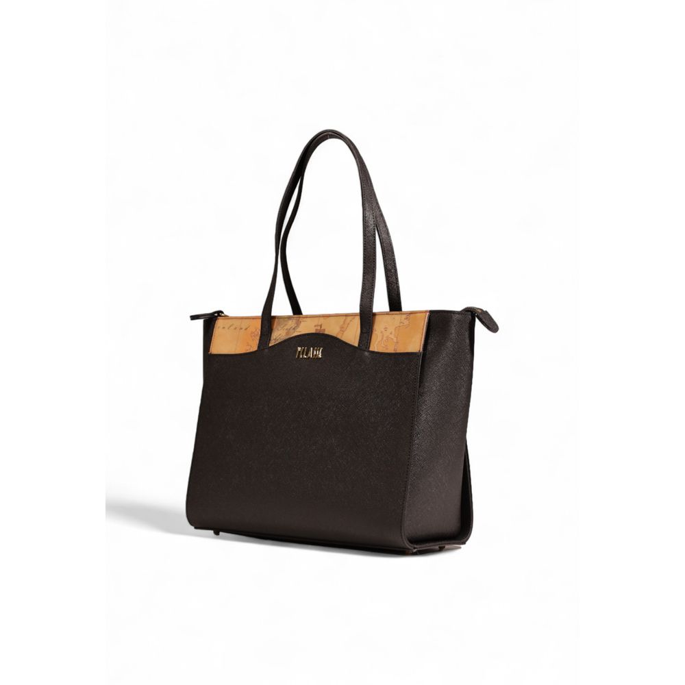 Alviero Martini Prima Classe Schwarze Polyethylen-Handtasche