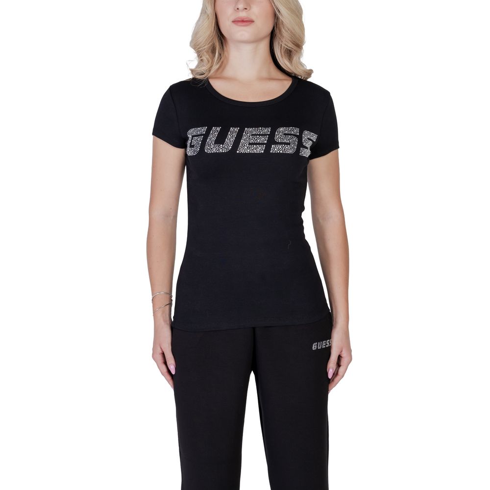 Guess Active Schwarze Baumwolle Tops & T-Shirt